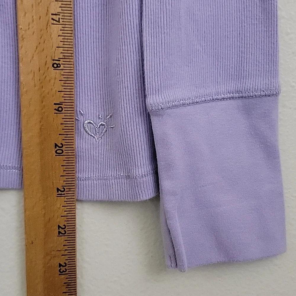 Justice LOT Of 2 Red & Purple Ribbed Fabric Long Sleeve Tops 10